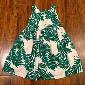 Janie & Jack Green/White Palm Tree Tropical dress